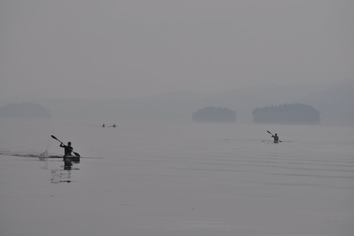 Kajakpaddlare på Dalslands Kanal