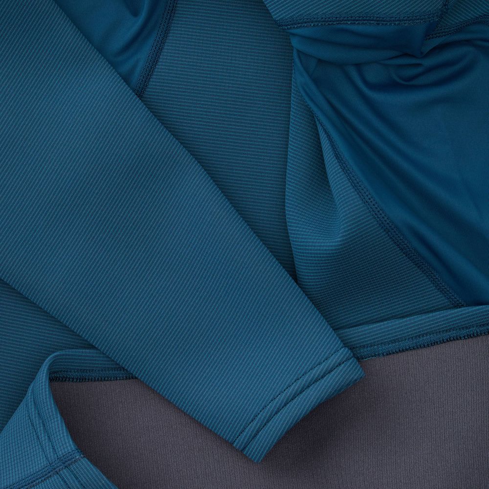 NRS HydroSkin långärmad tröja herr poseidon blue - material