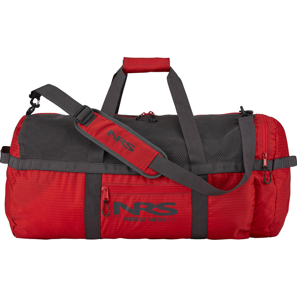 NRS Purest Mesh Duffel Bag 60L side salsa