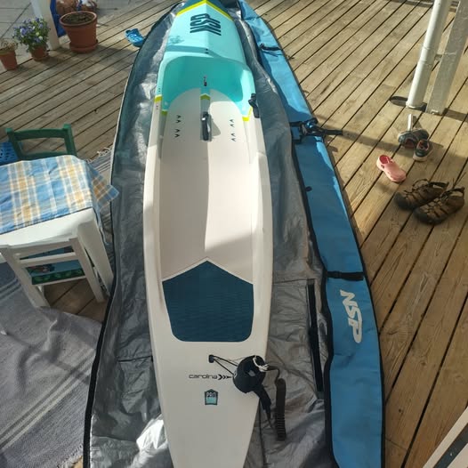 NSP Carolina Pro Carbon 14'0 x 23.5 used - deck view with board bag