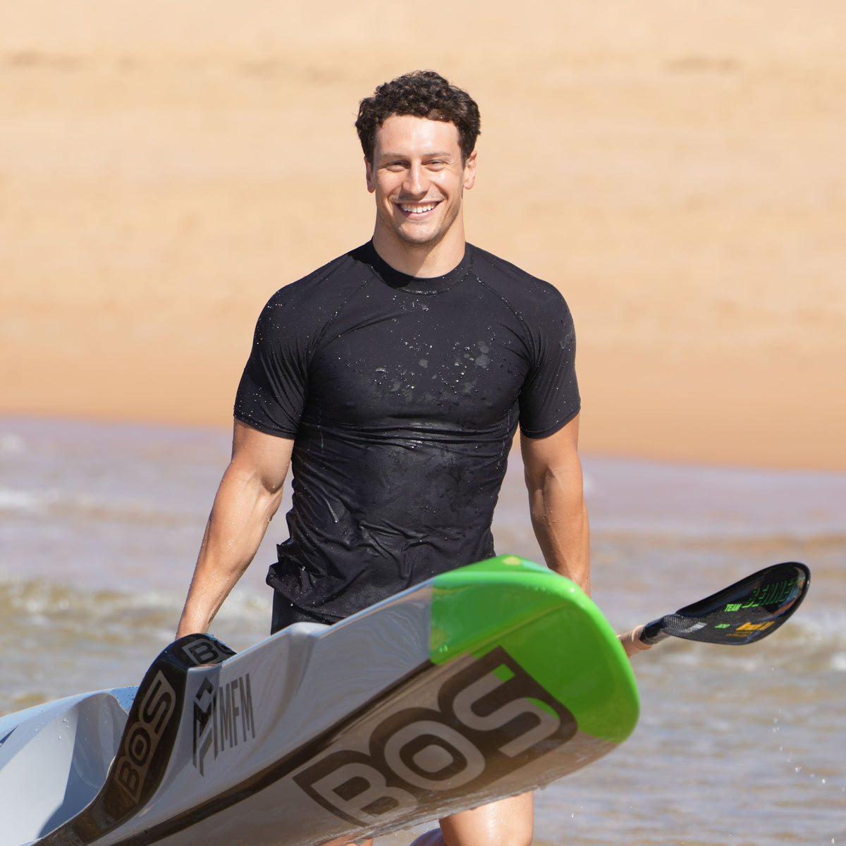 Vaikobi VCOLD Base Layer Short Sleeve Top black male paddler lifestyle