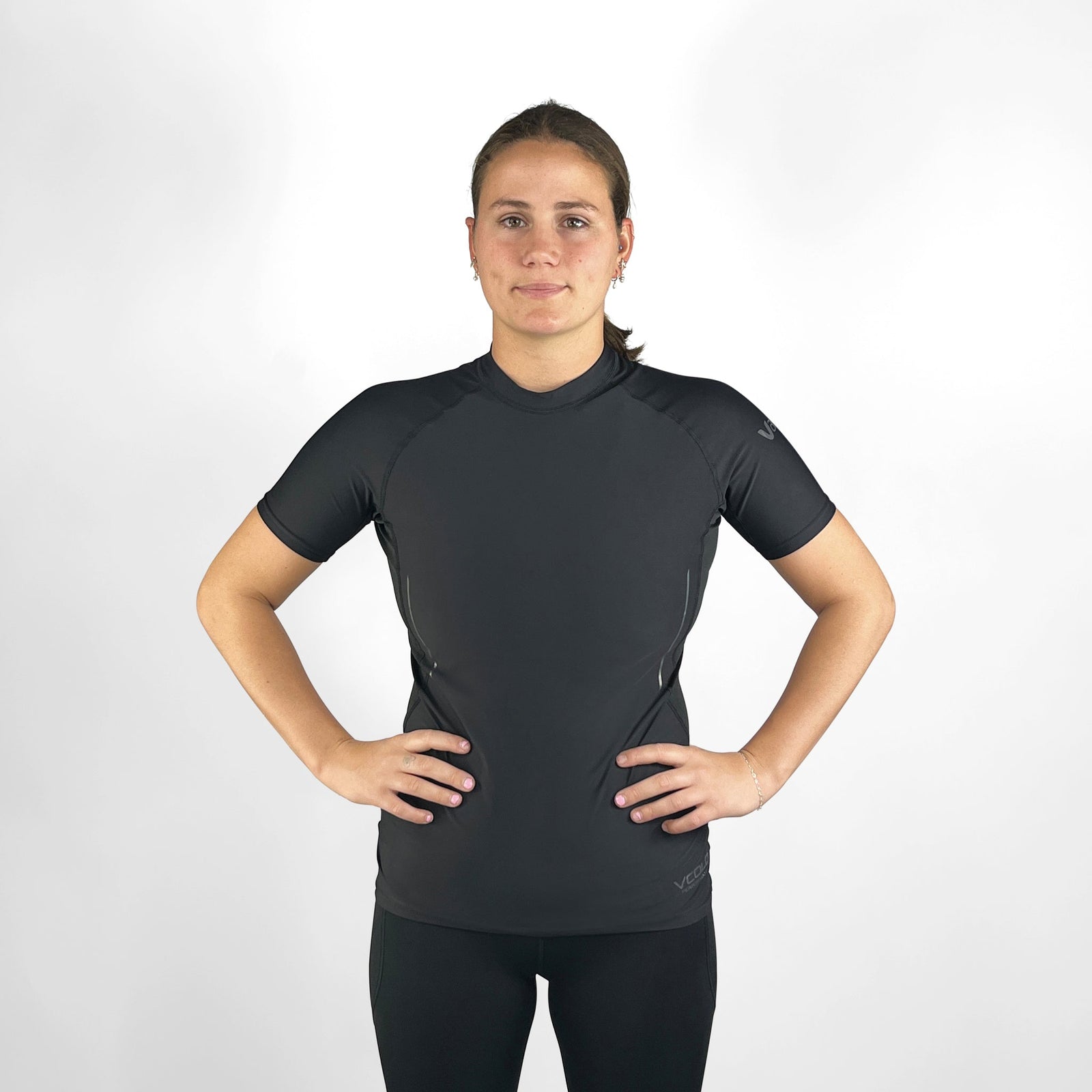 Vaikobi VCOLD Base Layer Short Sleeve Top black front