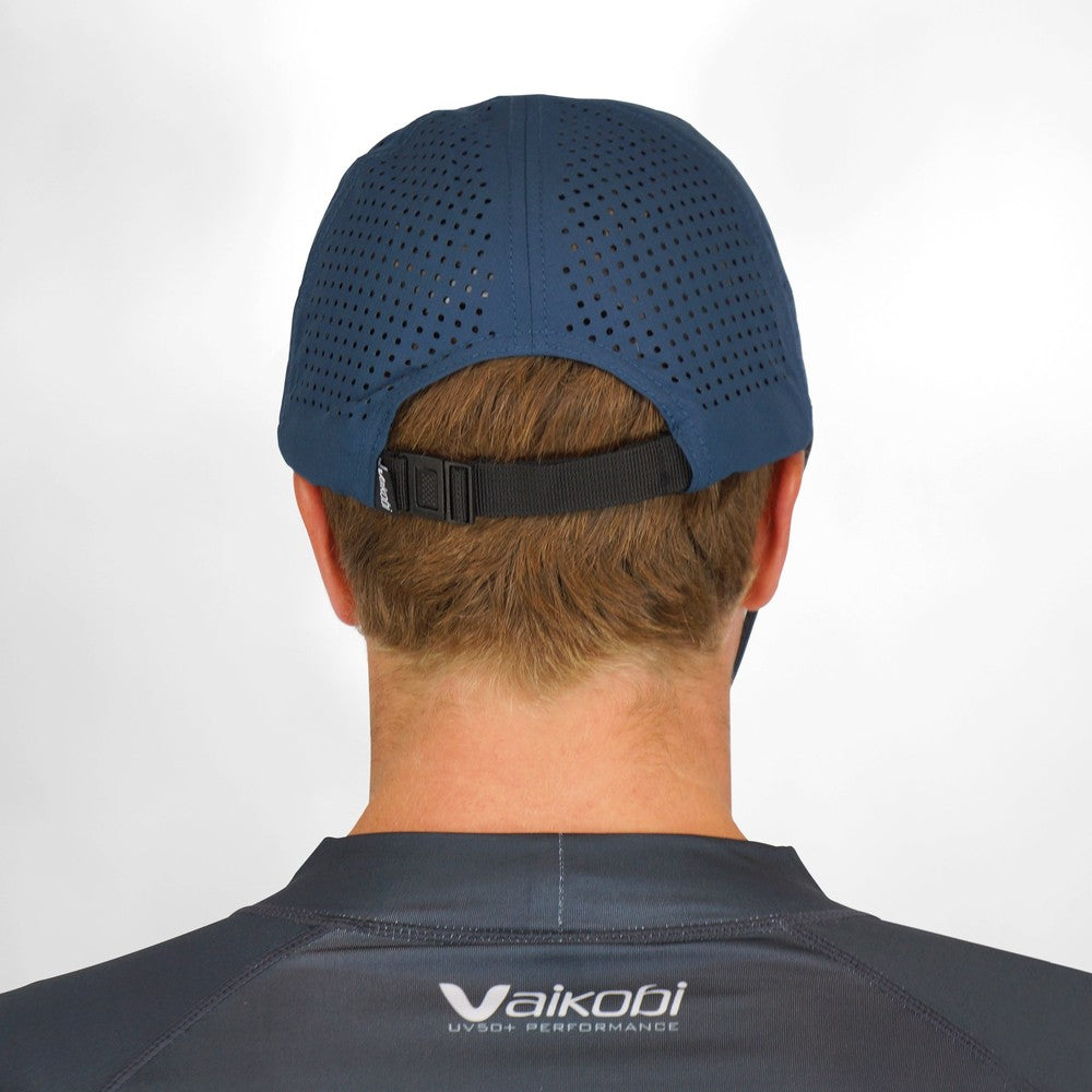 Vaikobi Bump Hat Hydro Ocean Blue - back view with adjuster