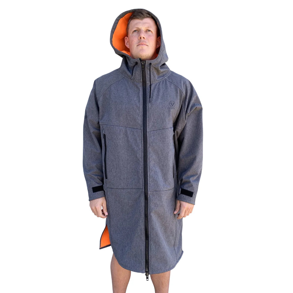 Vaikobi Beach Coat grey, male model, front view