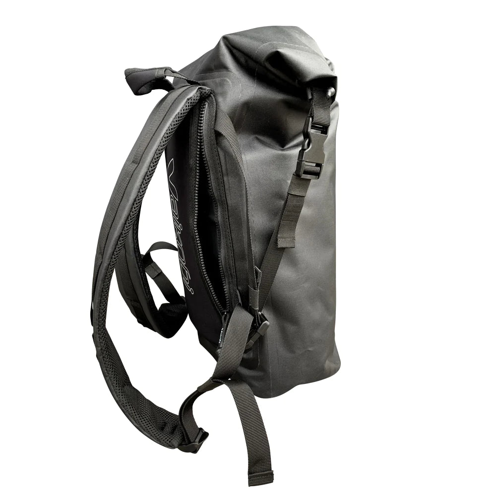 Vaikobi 30 liter dry backpack, showing extra pocket