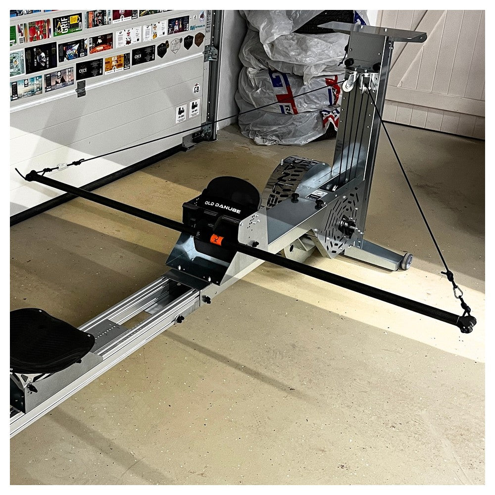 Old Danube Paddle Shaft 165-175 cm - mounted on the kayak ergometer