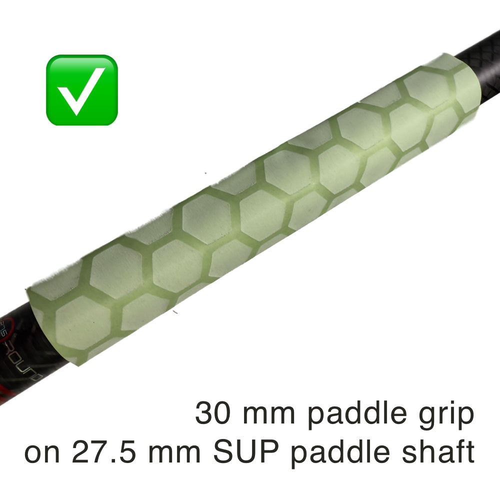 Paddle Grip SUP 30 mm Hexagon pattern mounted on 27.5 mm SUP paddle shaft