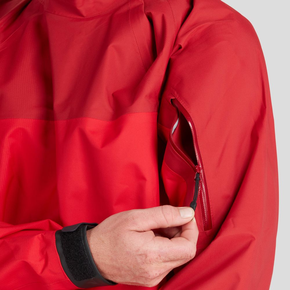 NRS Men&#39;s Echo Splash Jacket red - arm pocket