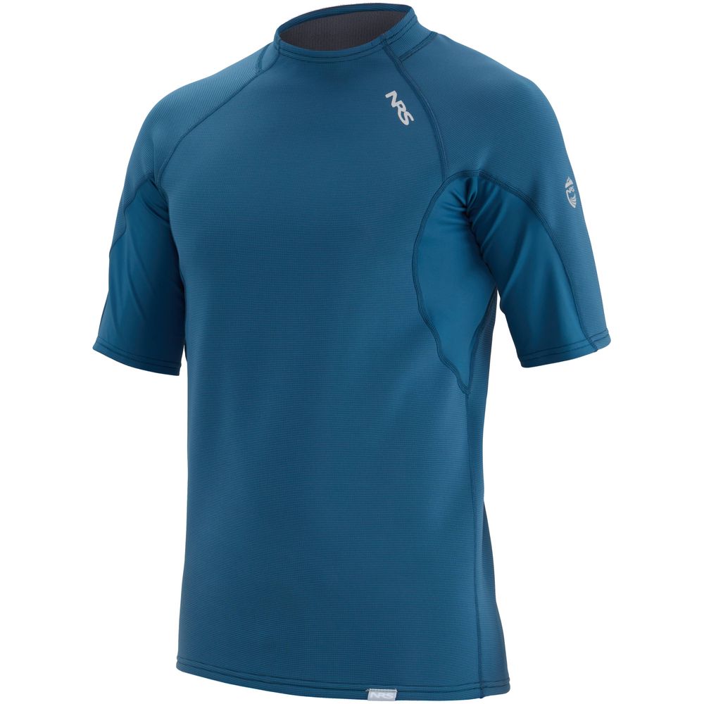 NRS Mens HydroSkin Short-Sleeve Shirt Poseidon blue