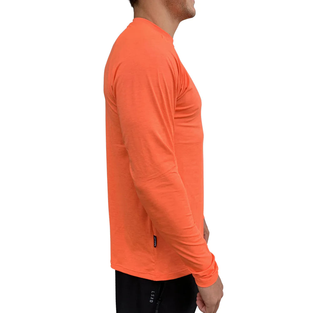 Vaikobi Mens UV Long Sleeve Tech orange side