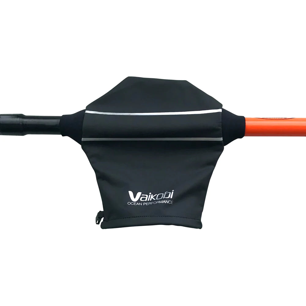Vaikobi Fleece Lined Pogies - paddling gloved - on paddle