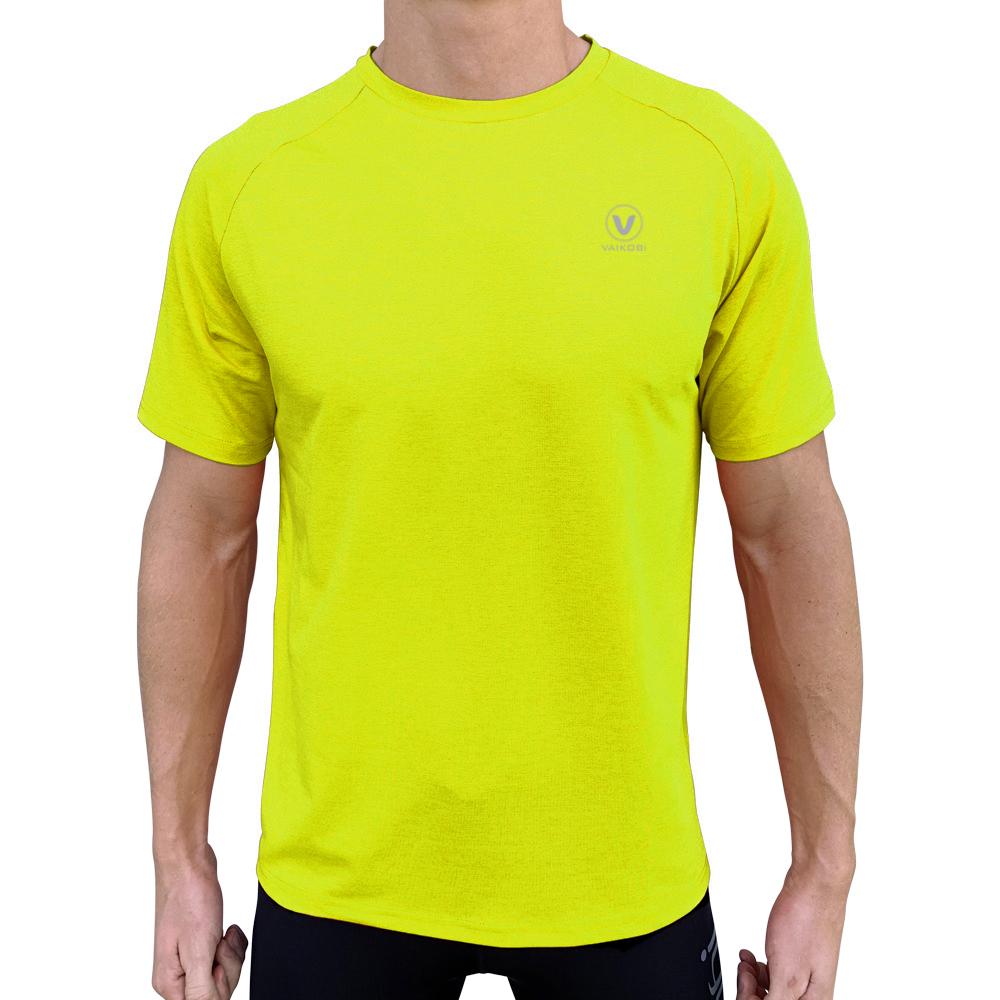 Vaikobi Mens UV Performance Tech Tee lime Vorderseite