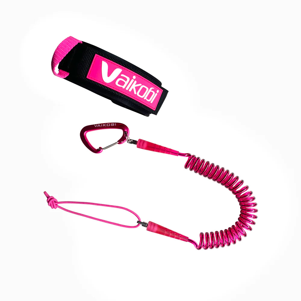 Vaikobi Surfski Leash pink - with carabiner disconnected