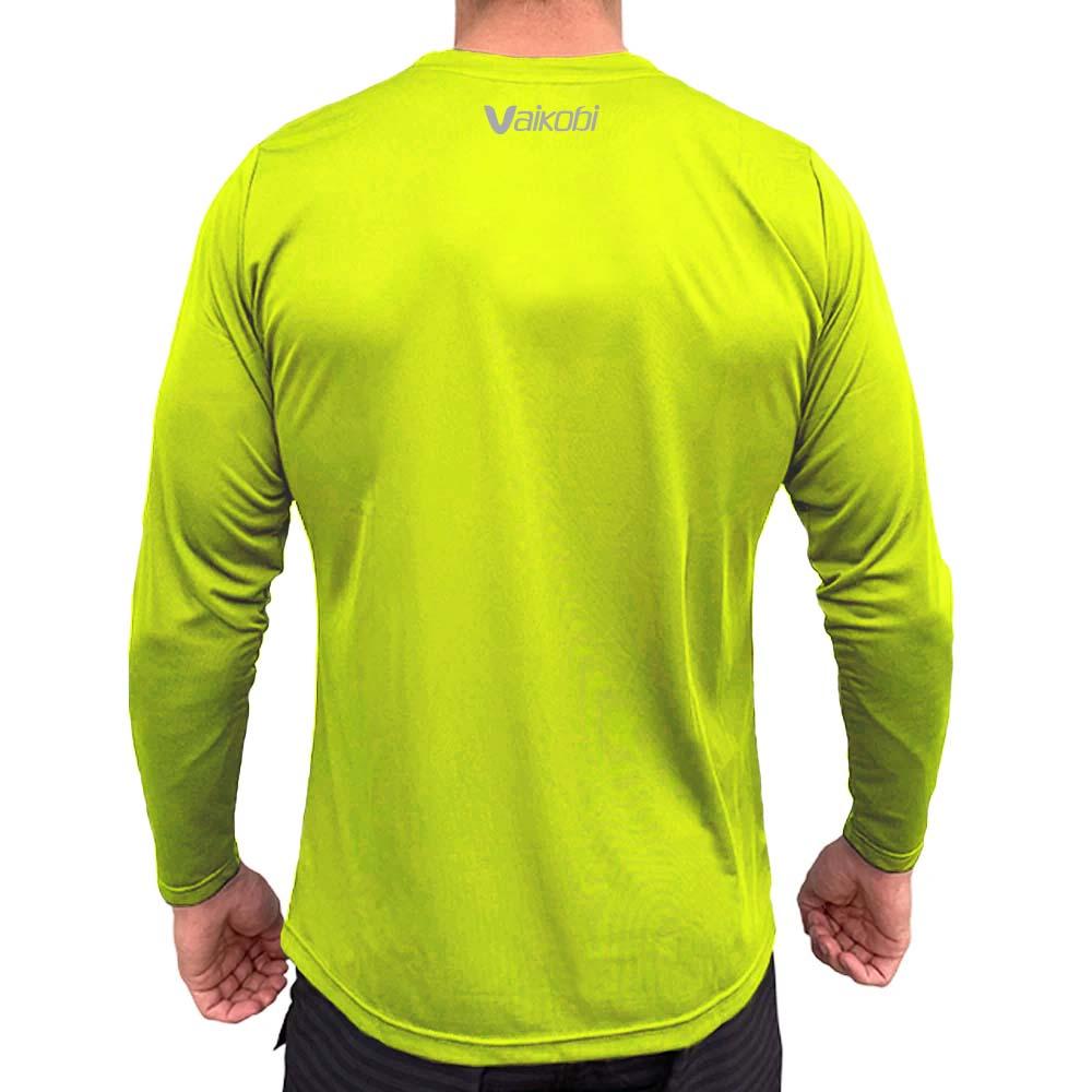 Vaikobi Mens UV Long Sleeve Tech lime front