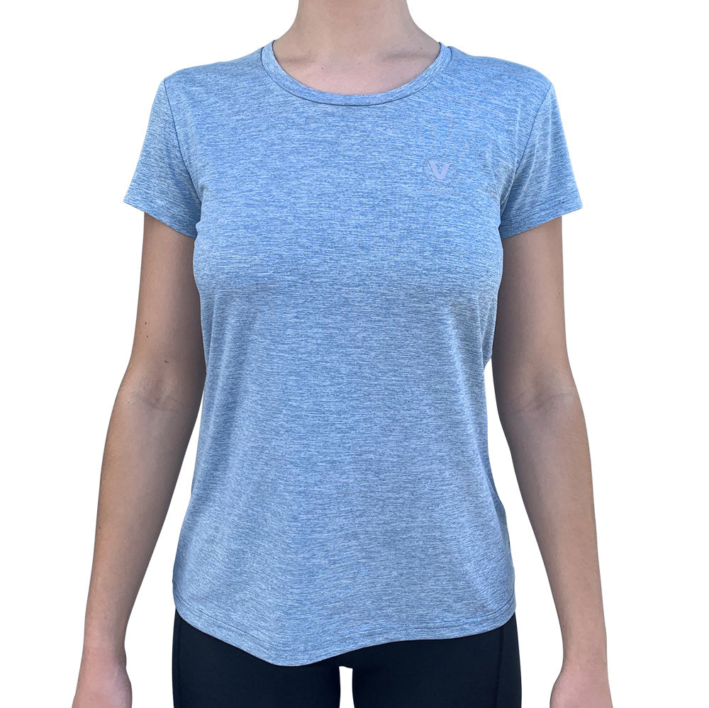 Vaikobi Womens UV Performance Tech Tee heather blue