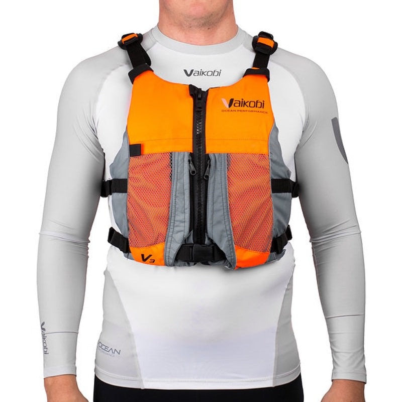 Vaikobi-Hi Vis Ocean Racing PFD-Surfski-Kajak-sup-Leben-vest-orange-Dietz
